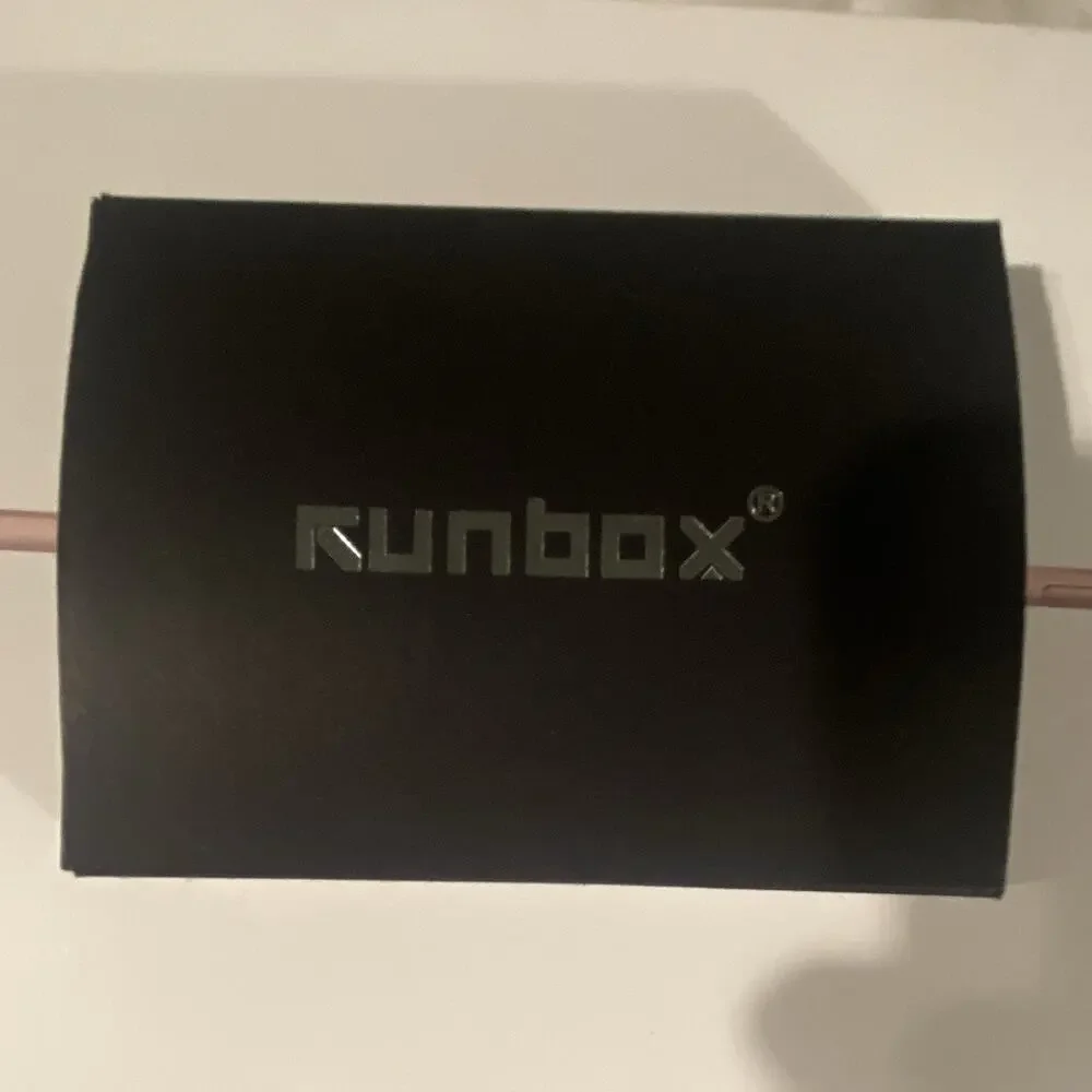 RUNBOX Men's Brown Slim Bifold Wallet with Money Clip, Solid Logo Accent